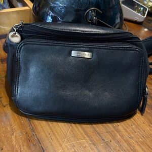 Nine West Black Faux Leather Men's Fanny pack Crossbody Bag